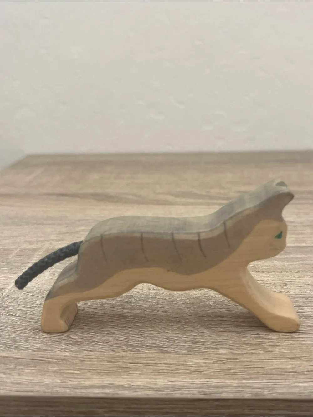 Set of 5 German Ostheimer Wooden Toy Woodland Animals Skunk Raccoon Deer Fox Cat